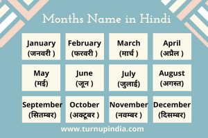 Read more about the article 12 Months Name in Hindi and English | महीनों का नाम