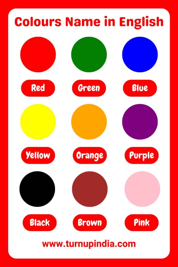 Colors Name in English