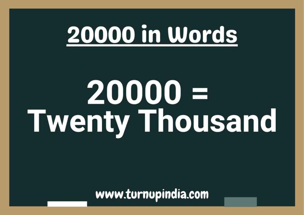 20000 in Words