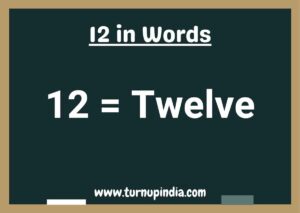 Read more about the article Write 12 in Words | 12 Spelling in English?
