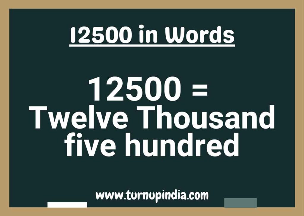 12500 in Words