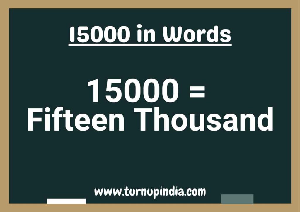 15000 in Words