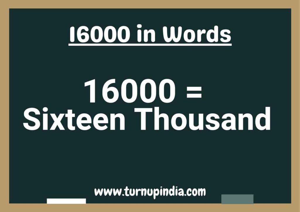 16000 in Words