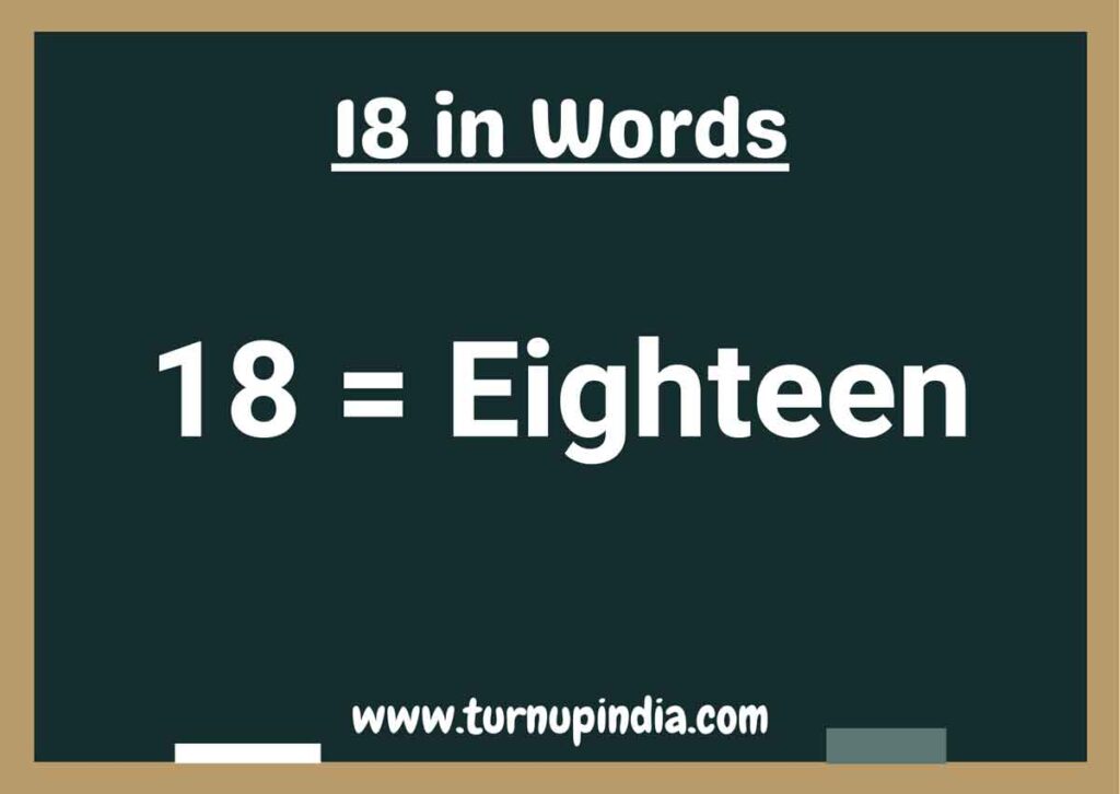 18 in Words