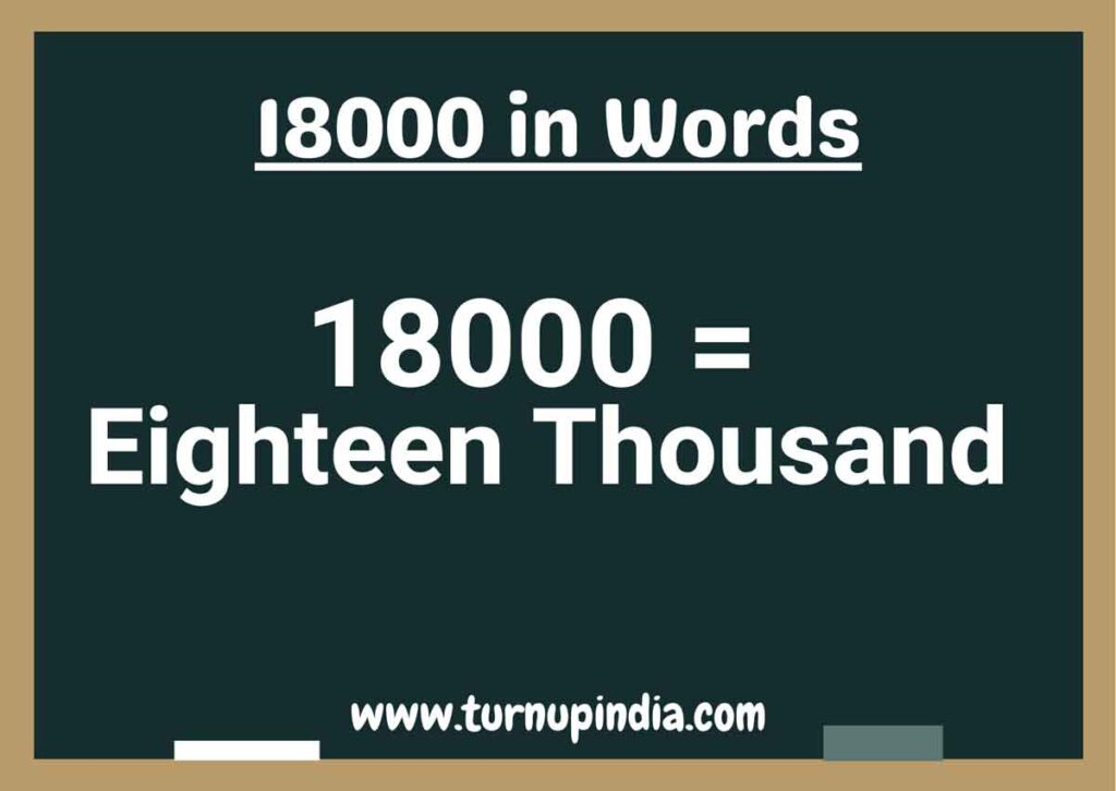 18000 in Words