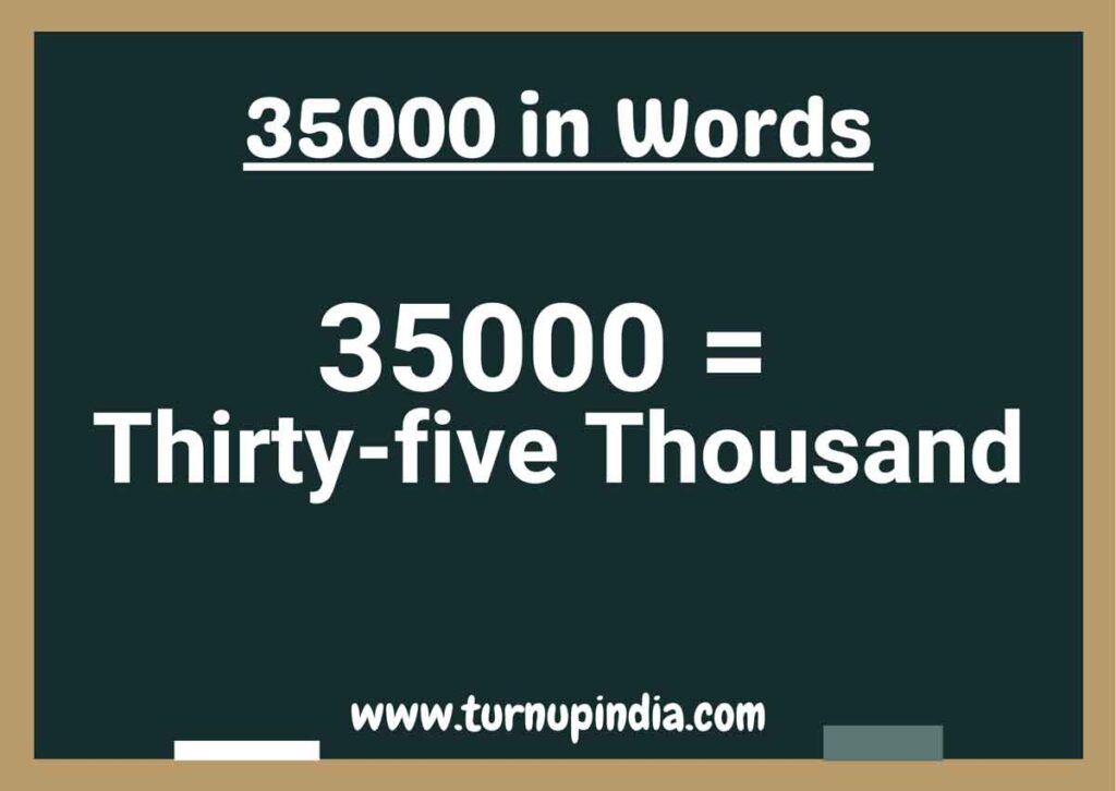 35000 in words