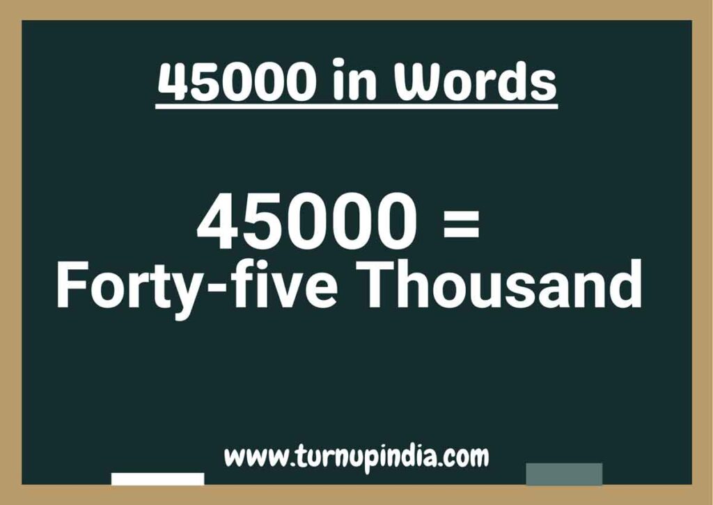 45000 in Words