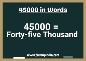 Read more about the article Write 45000 in Words | 45000 Spelling in English?
