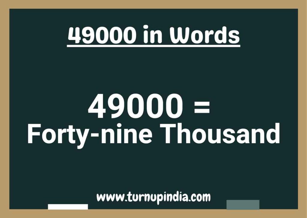 49000 in Words