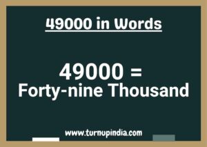 Read more about the article Write 49000 in Words | 49000 Spelling in English?