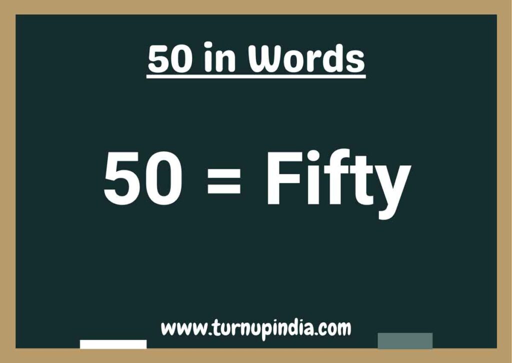 50 in Words